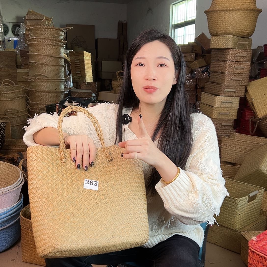 草编草编包/草编收纳盒带瑕疵