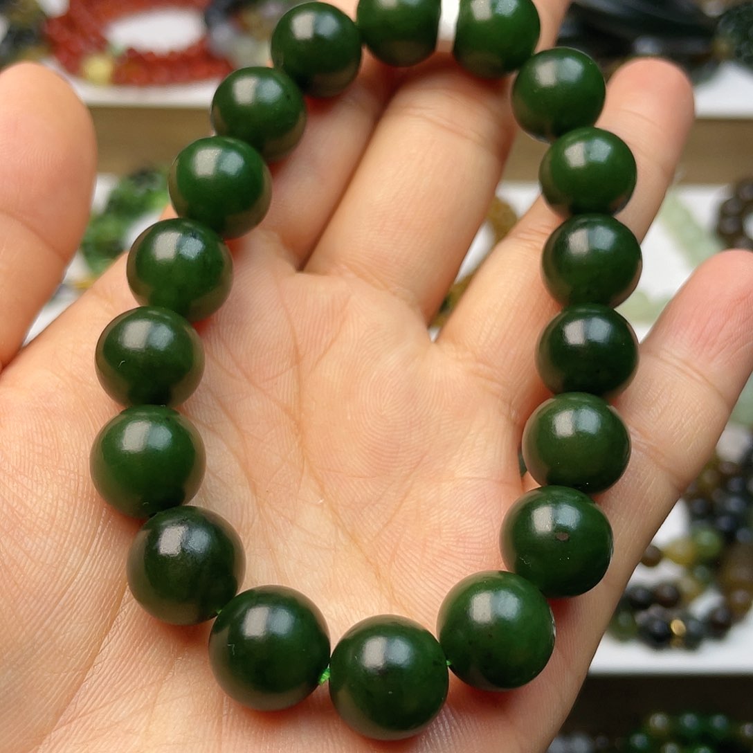 和田玉手串卡12未镶嵌