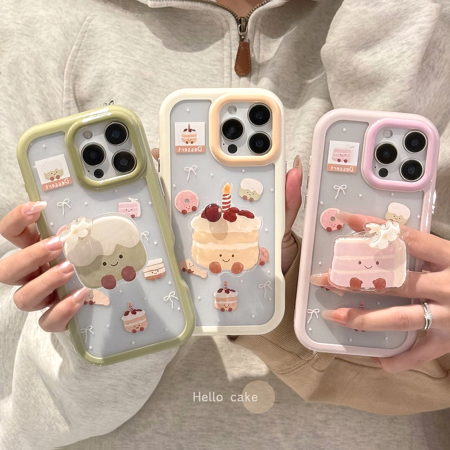 趣味蛋糕旋转支架适用16ProMax手机壳iPhone15亚克力14苹果11防摔