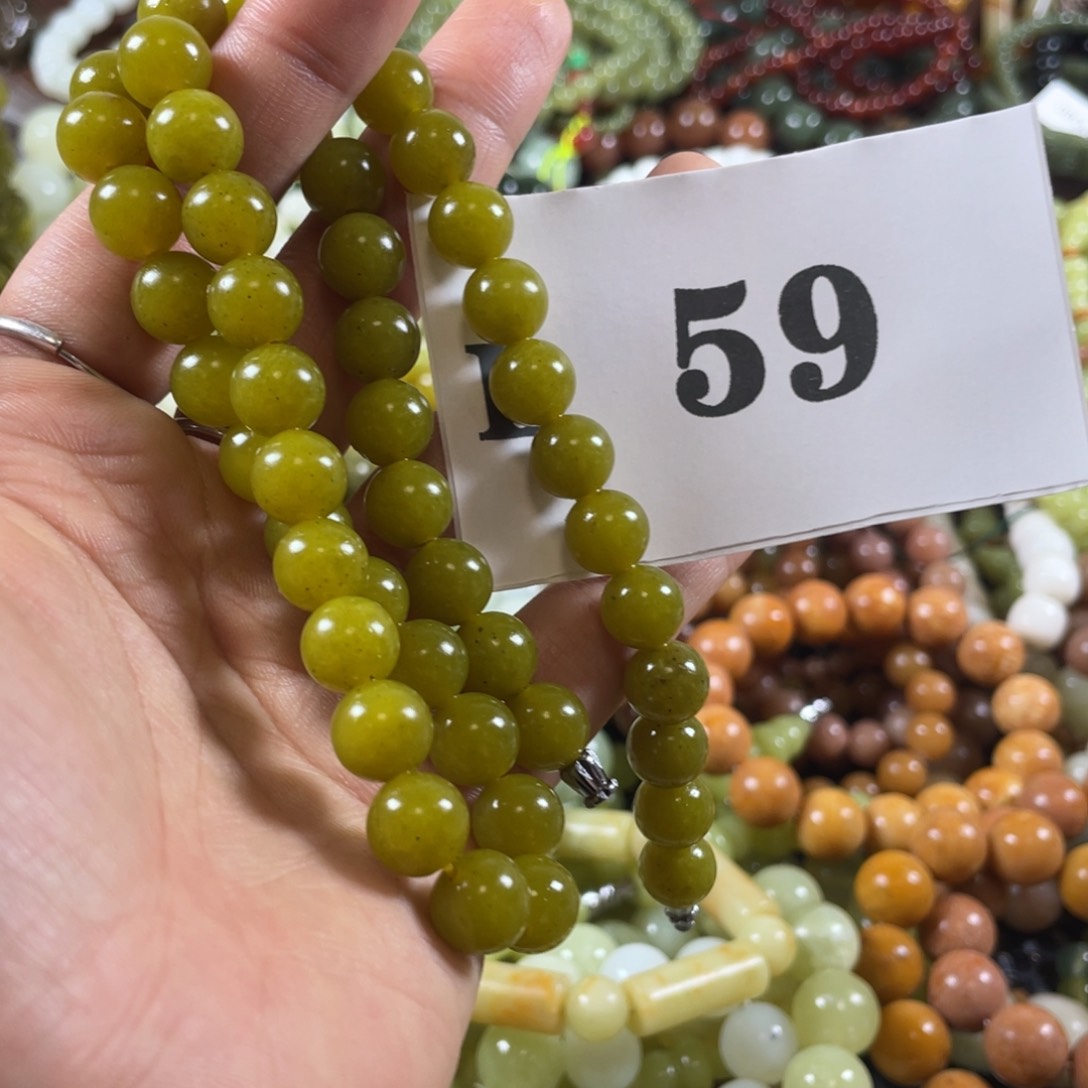 未镶嵌蛇纹石玉手链