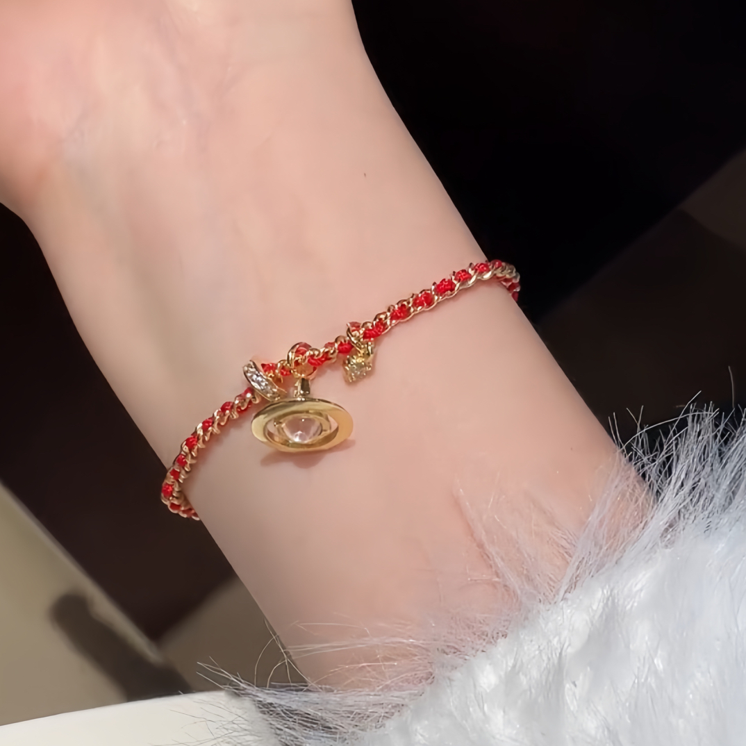 手链 高定手工编织红绳土星手链098