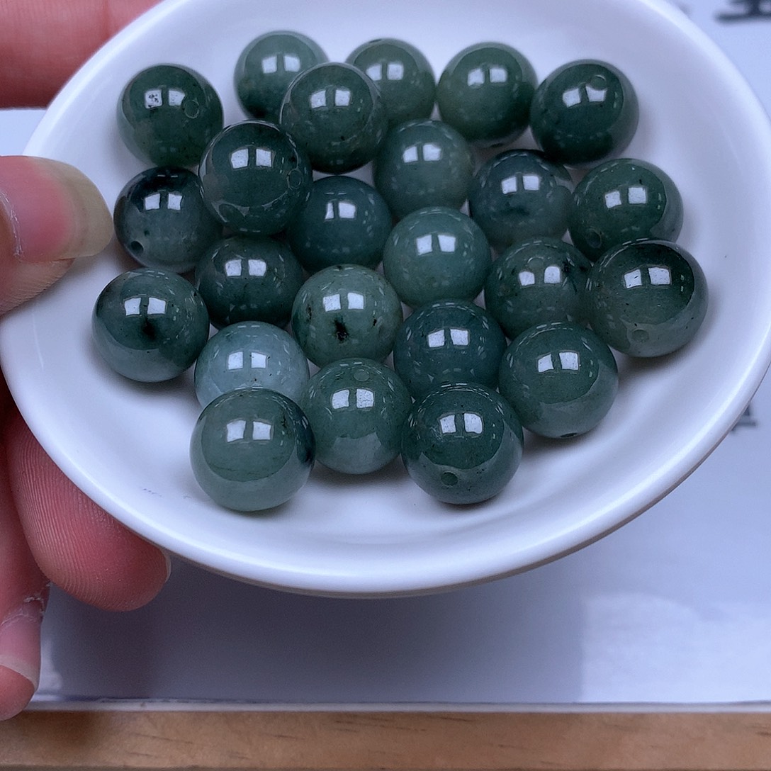翡翠散珠翡翠翡翠卡13   5颗75元