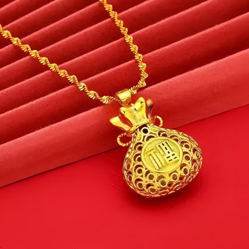 【粉丝专宠】复古福袋吊坠锁骨链女士项链T1