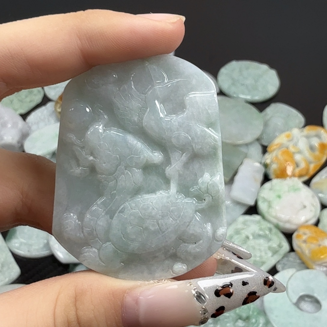 翡翠未镶嵌耳饰翡翠