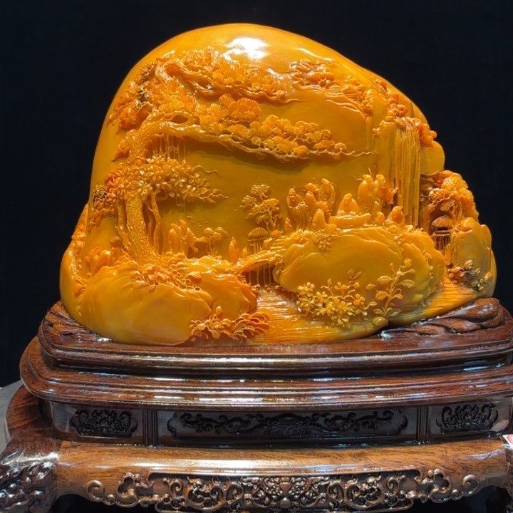 用***6寿山石寿山石摆件