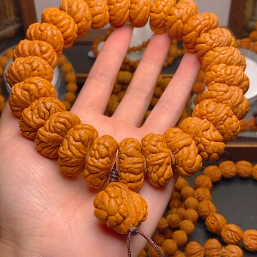 【闪购商品】桃核手串喜****?龙文桃核