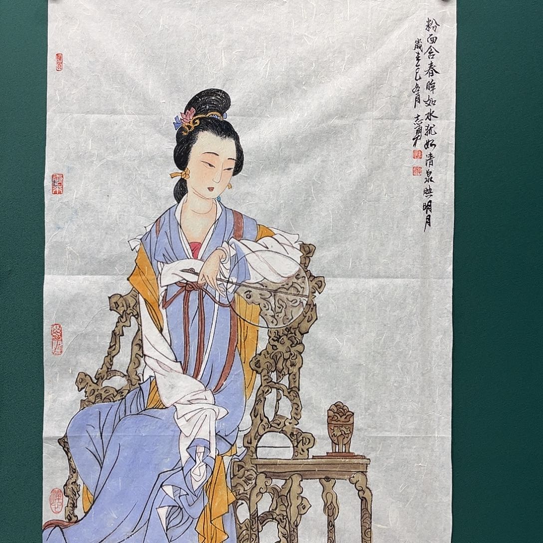 国画艺术家真人手绘