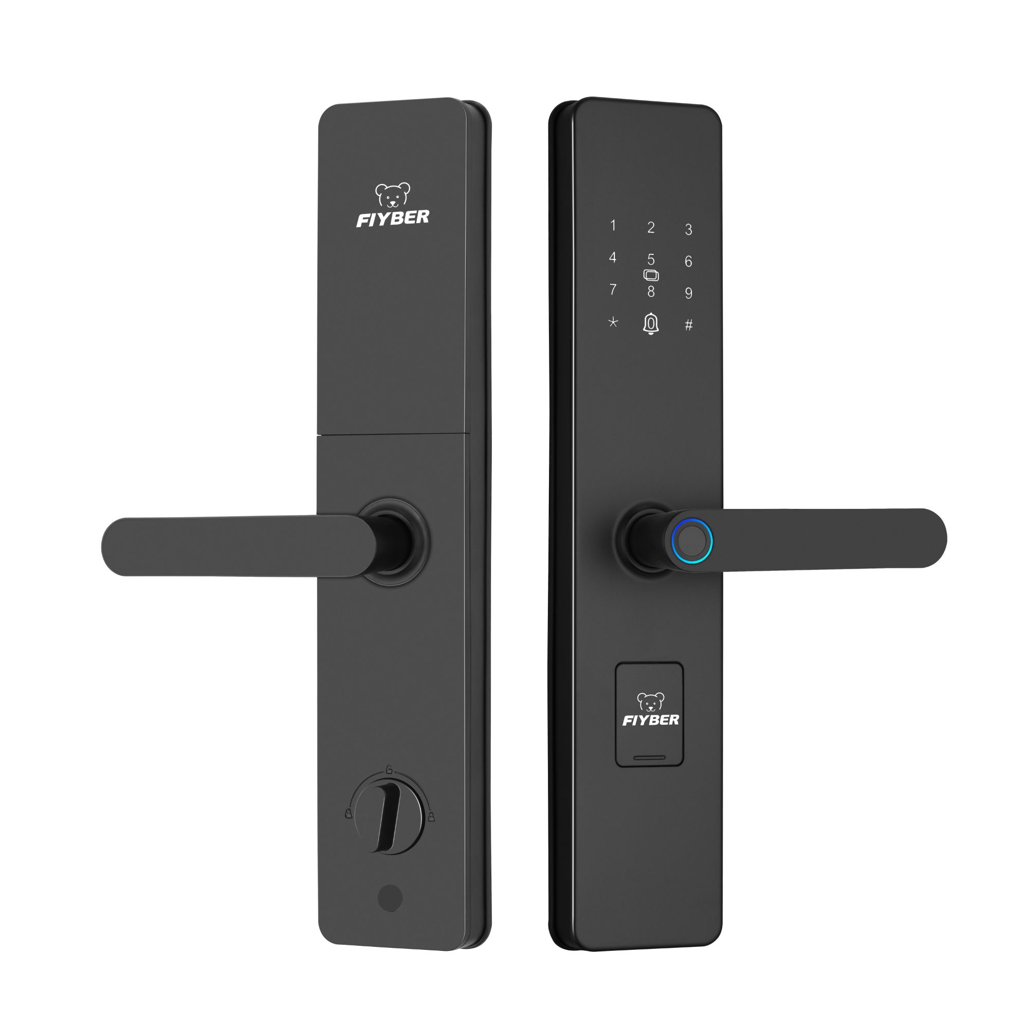 流量款FX1一握开智能锁指纹锁密码锁防盗门入户门锁房门锁