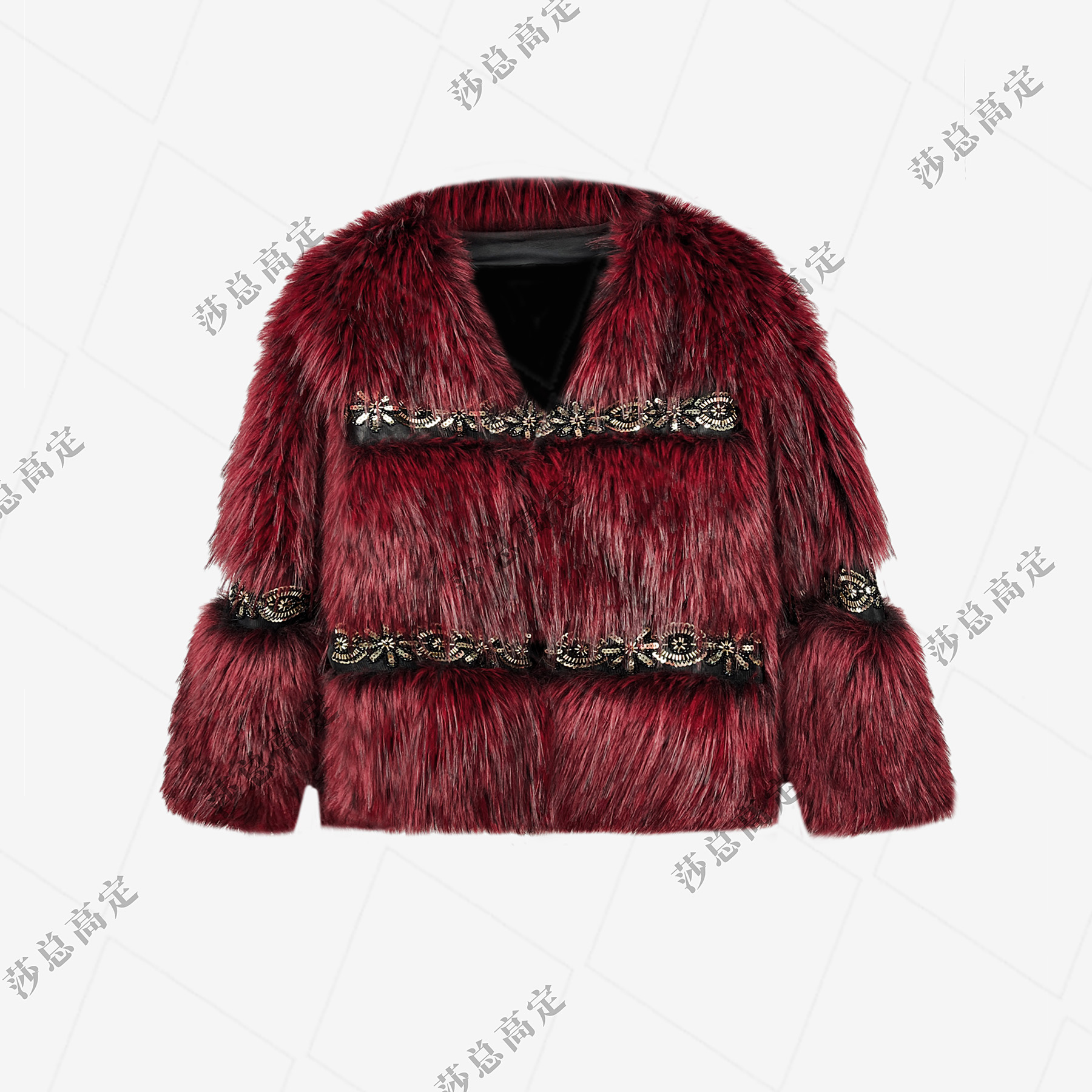 【妮妮】2025新款重工气质百搭宽松毛绒外套冬季D0017