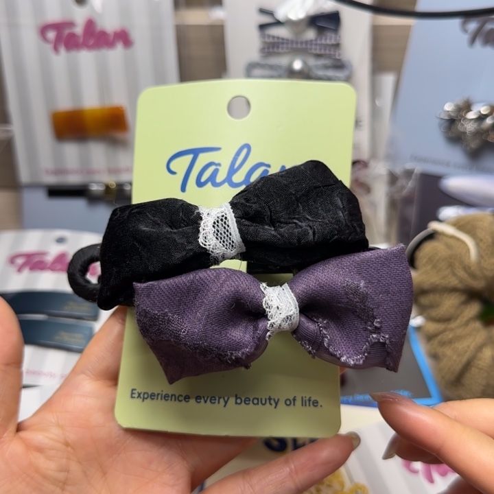 布艺非金属蝴蝶结懒人夹