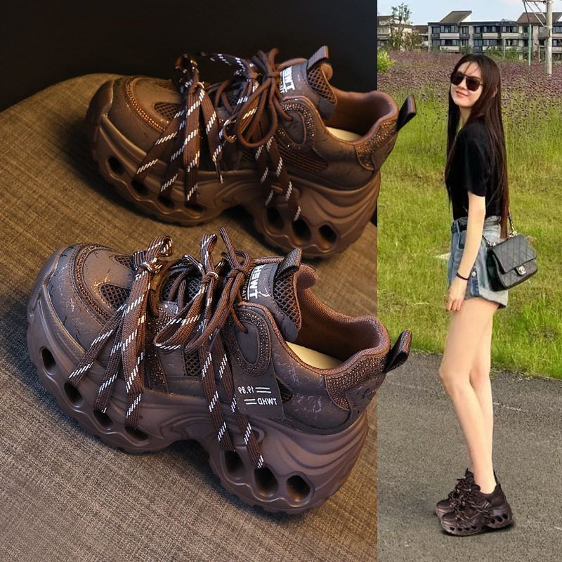 HT9860-5厚底内增高时尚老爹鞋女2025秋季新款松糕爆款运动休闲