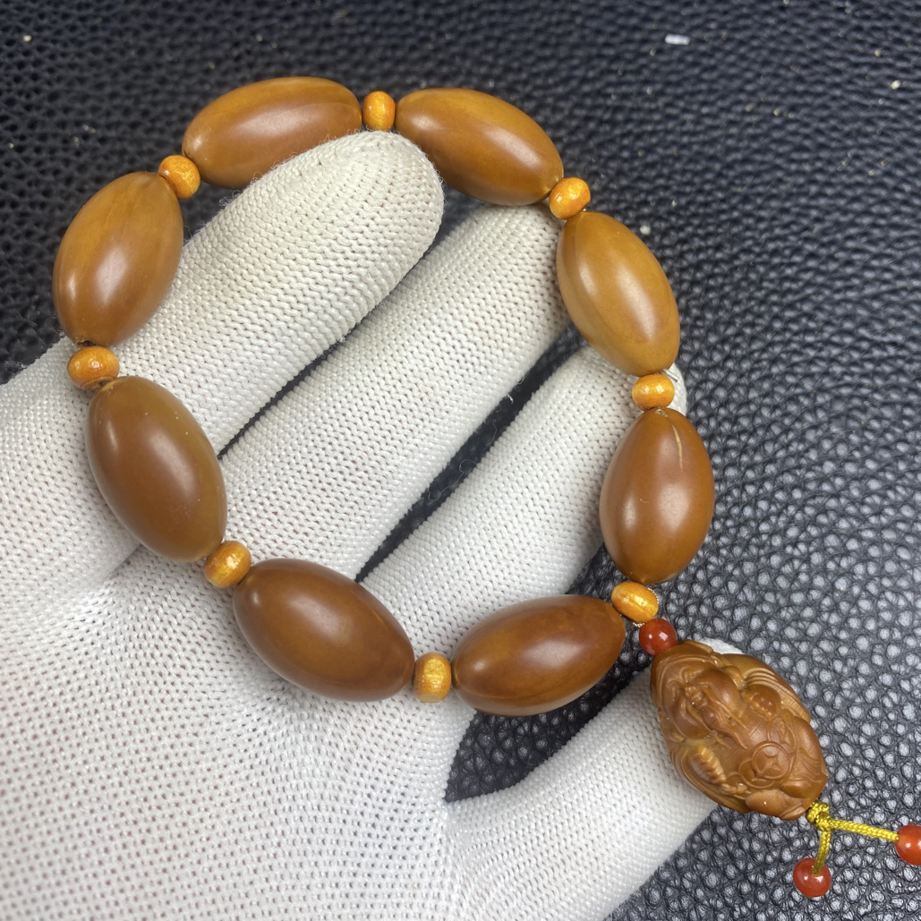 橄榄核手串小财神卡15 A537