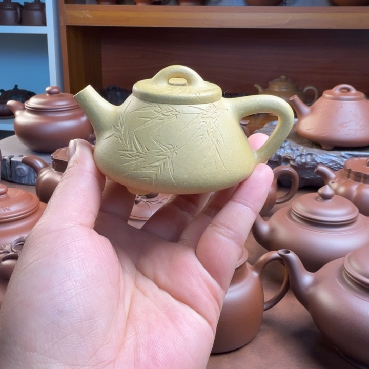  ****紫砂茶壶全手工本绿