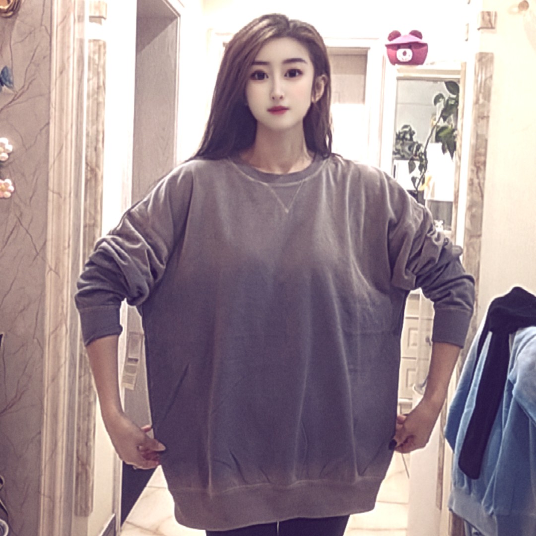 情侣款外贸休闲薄绒卫衣092