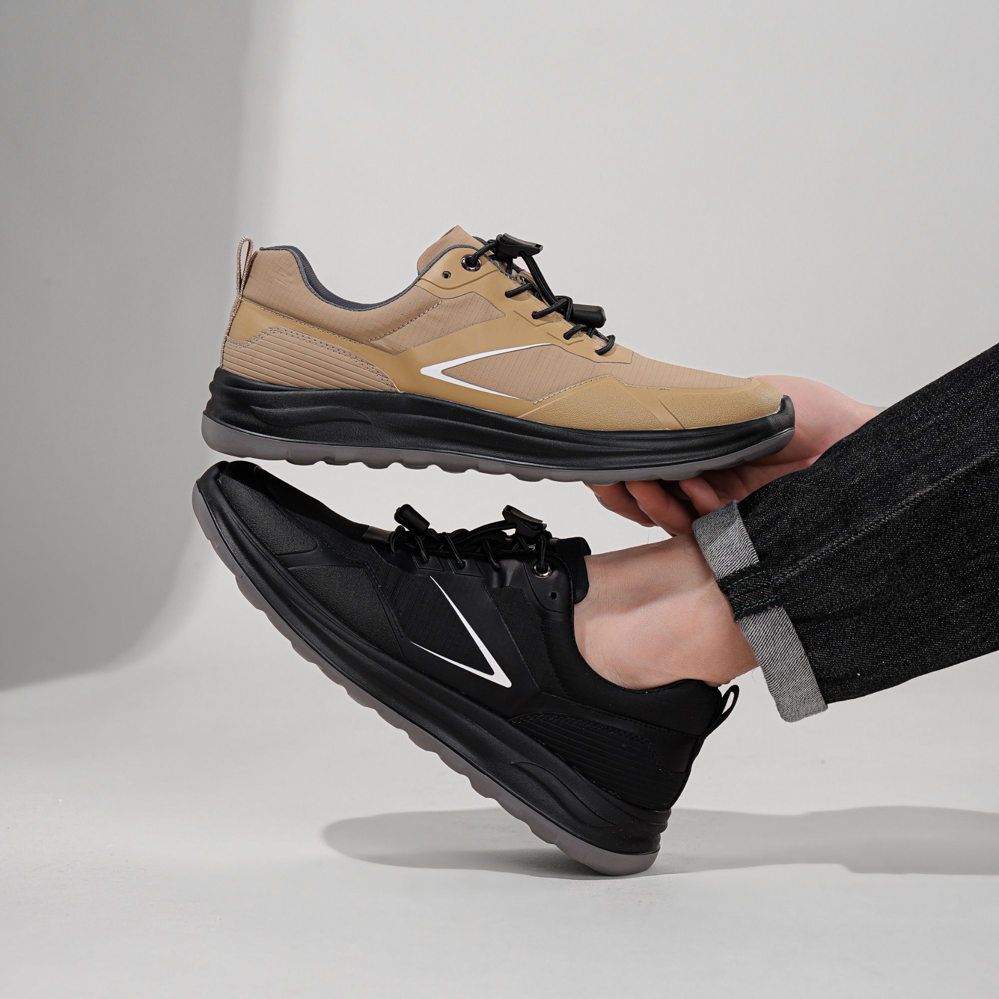 鳄鱼恤 【好货爆款】夏季男鞋透气轻薄跑步鞋时尚运动鞋耐磨网面鞋