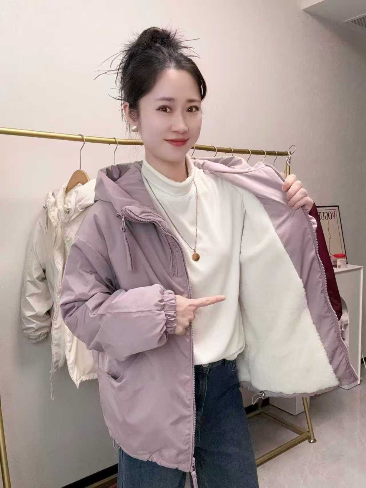 【现货＋运险】加绒加厚25冬新款冲锋衣百搭夹克连帽宽松棉外套上衣