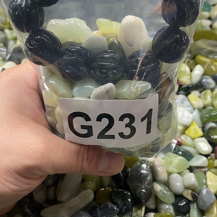 岫玉鱼缸石未镶嵌