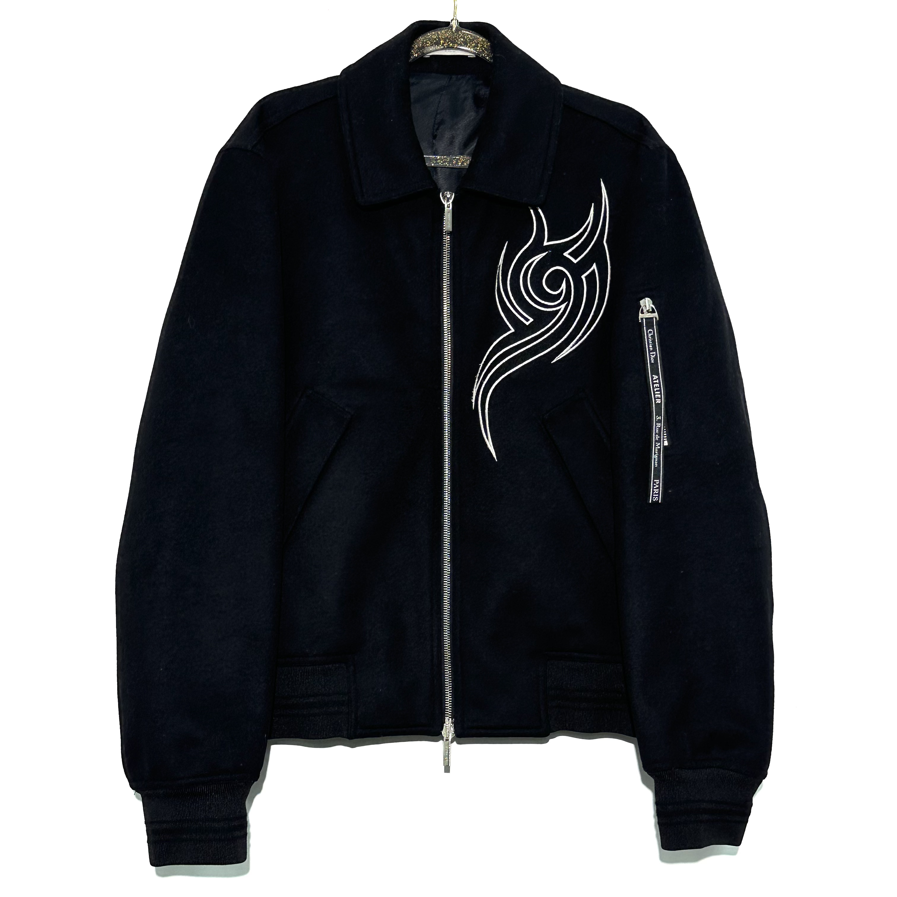 99新 DIOR/迪奥 48码 刺绣图案黑色外套 W302