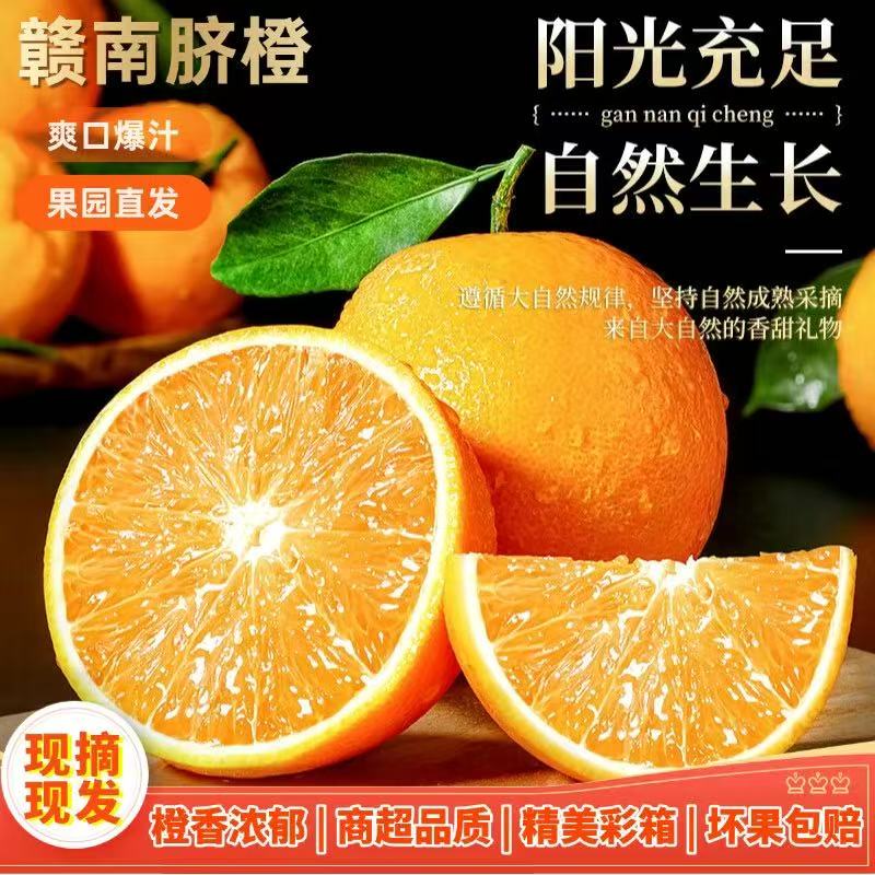 京东包邮正宗赣南脐橙现摘现发甘甜多汁包邮新鲜采摘九甜一酸