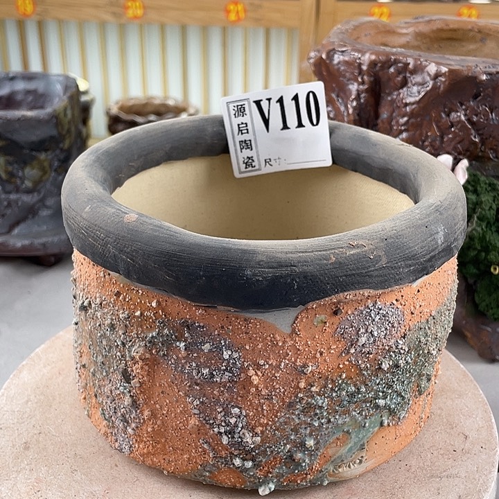 紫砂花盆景德镇陶瓷110