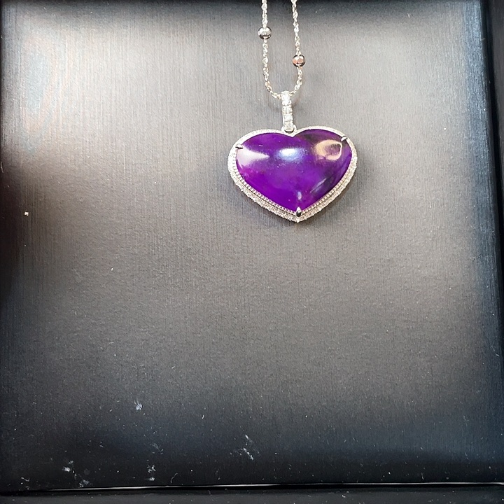 苏纪石（舒俱来）吊坠18K金镶嵌