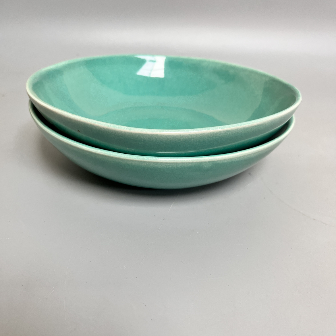 新款【2个】3718家用8英寸高5厘米素色菜碗面碗简约精致微瑕异形