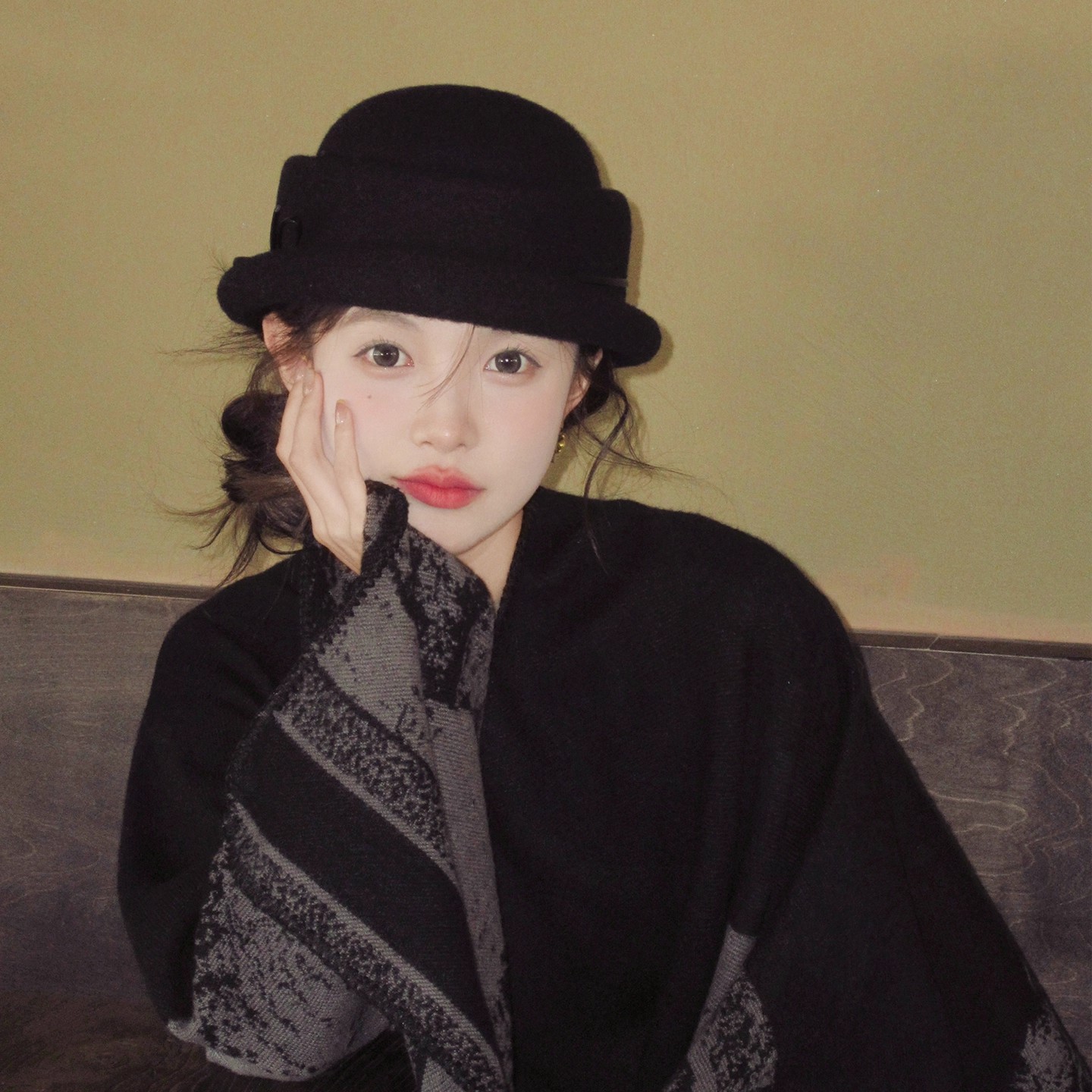 『国风款』帽子女2025新款留洋千金风礼帽赫本风贝雷帽黑色渔夫帽