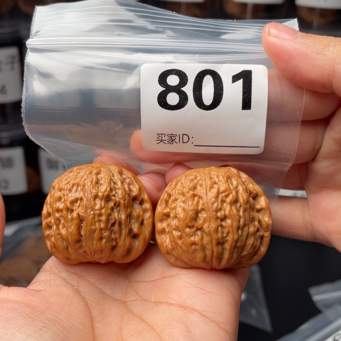 鲫***鱼文玩核桃把件38铁锤