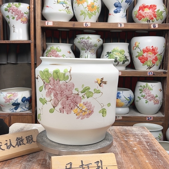 摆件电饭煲紫藤新款陶瓷