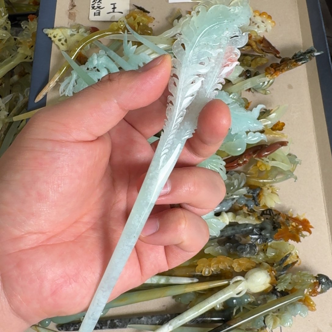 岫玉发饰未镶嵌明君玉簪贼拉好看