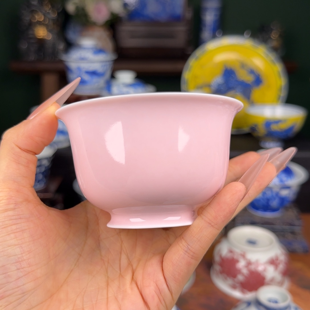 杯尕*咕景雨桃粉金钟主人杯