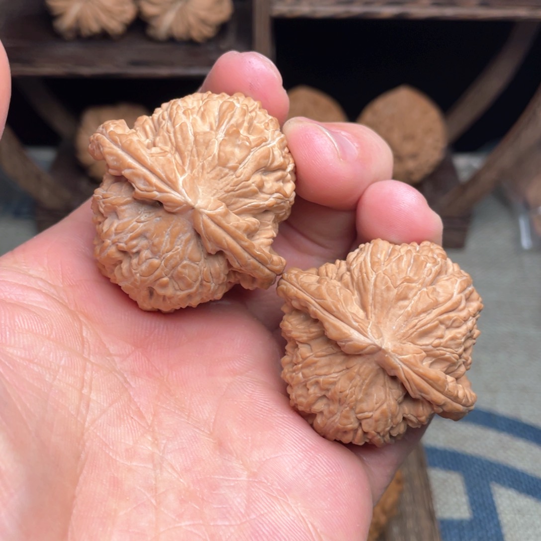 文玩核桃把件43.8毕业高货白狮子