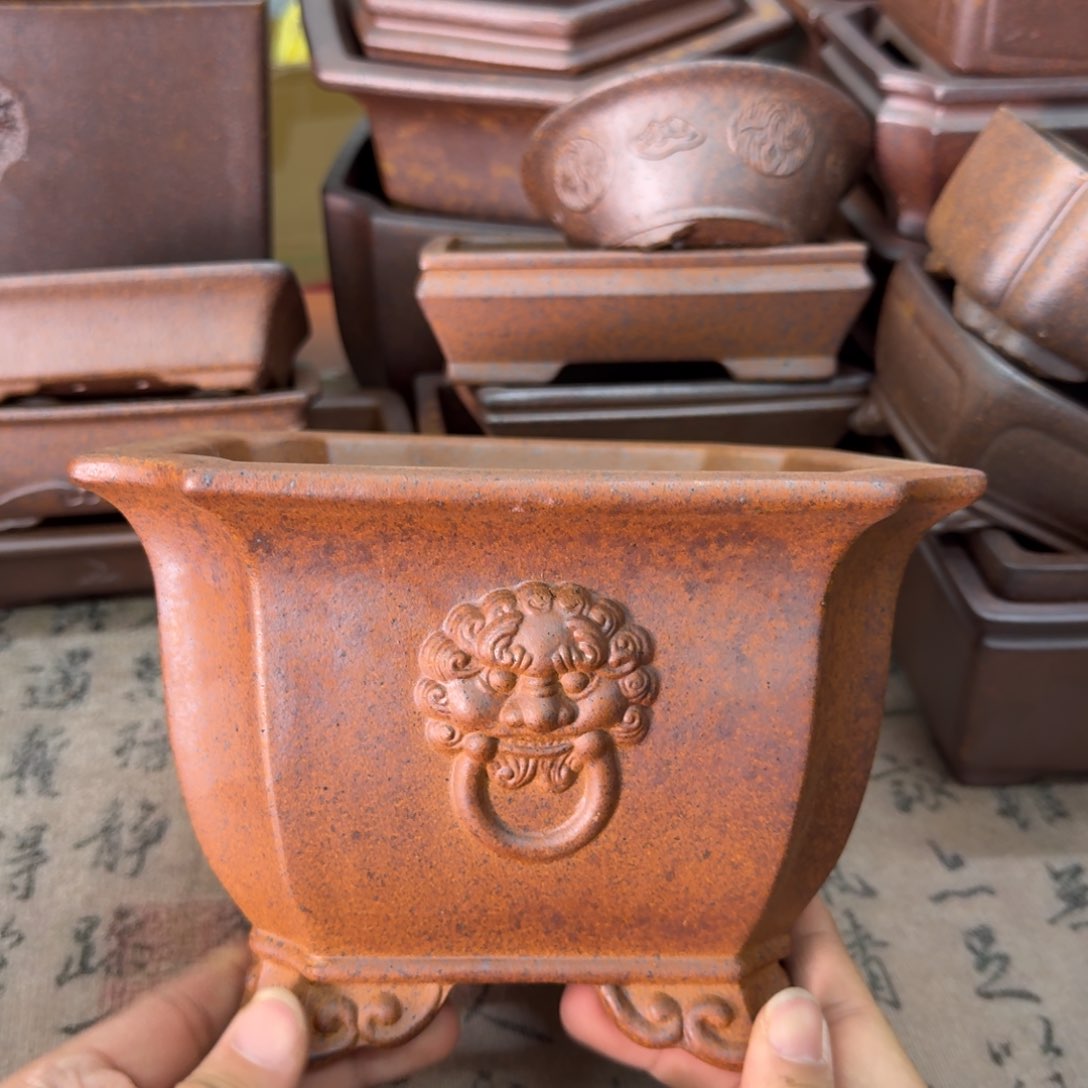 紫砂花盆91号宜兴紫砂正品花盆17x11