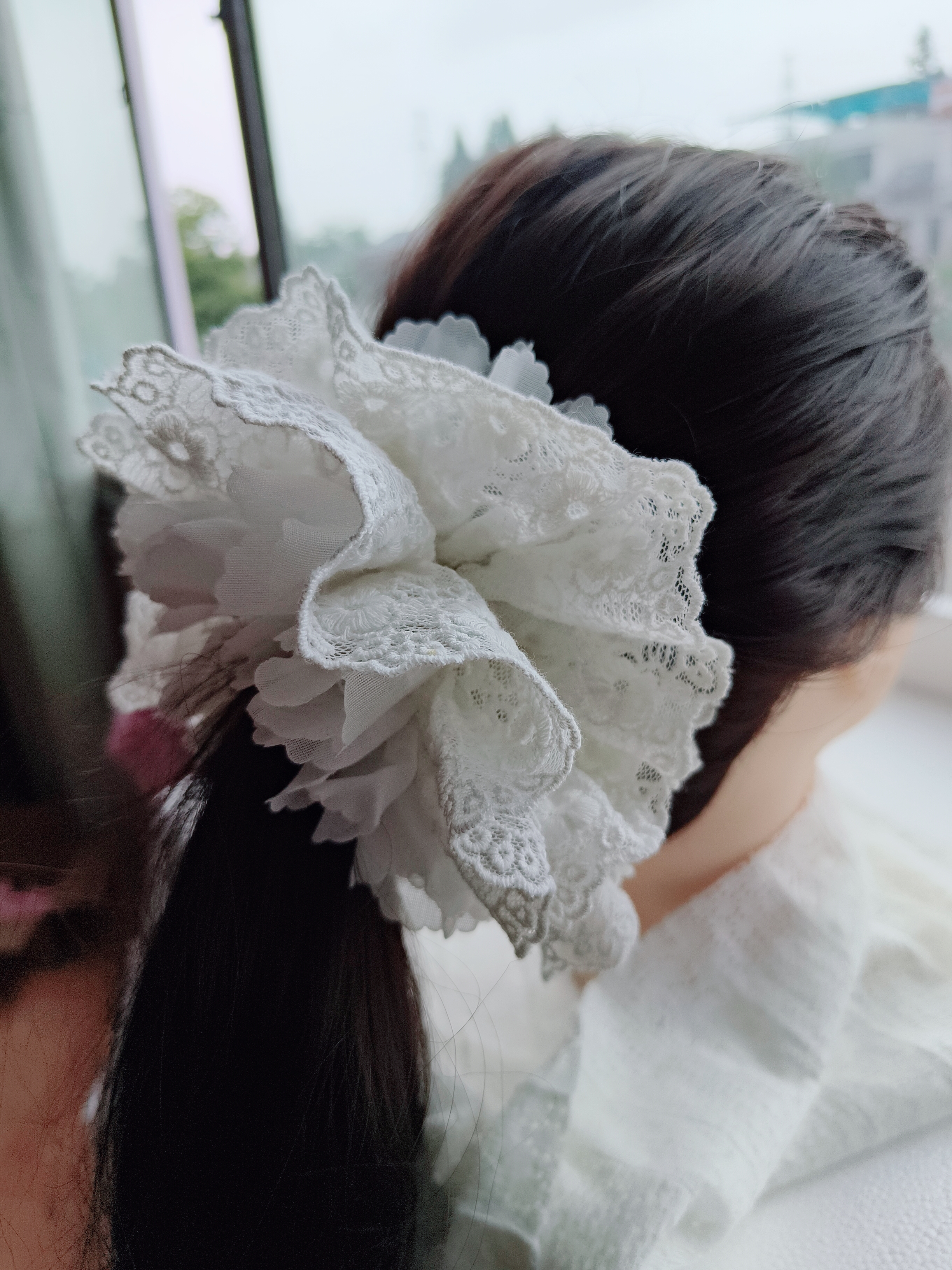 艾尼饰品手作大肠发圈，国风，甜美，时尚，白搭韩版可爱气质小清新