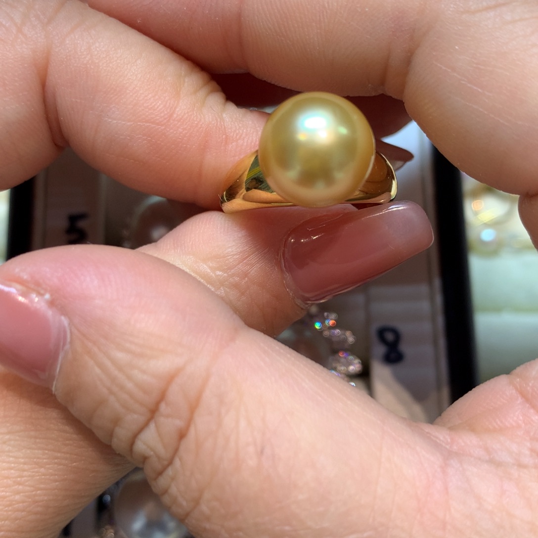 海水珍珠戒指银S925镶嵌