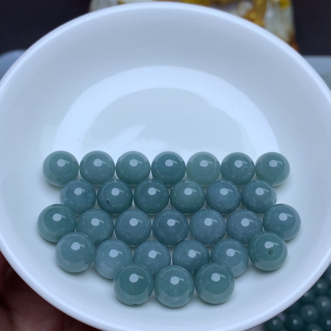 【闪购商品】翡翠手链未镶嵌卡10冰蓝水10个