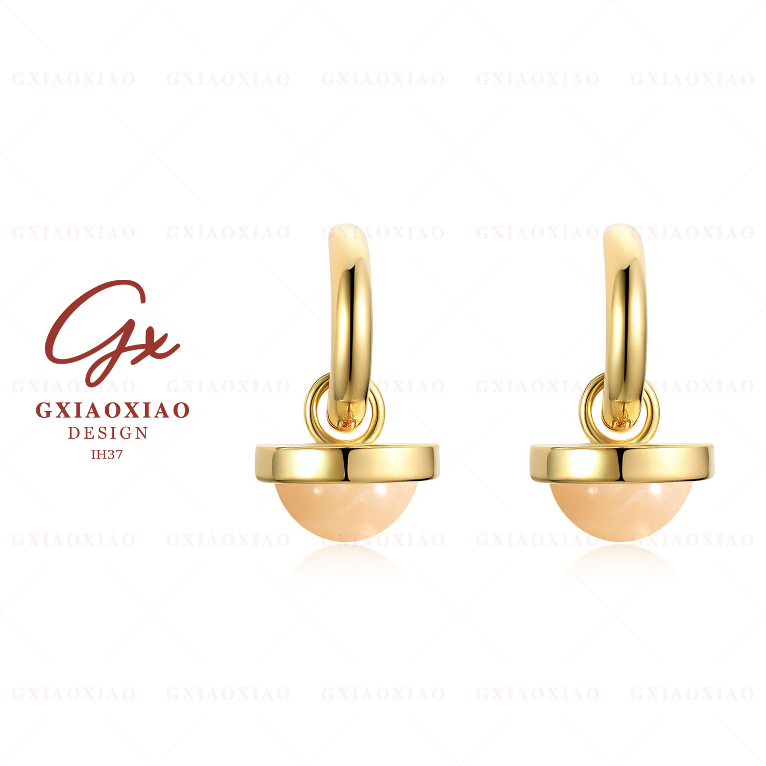 G XIAOXIAO 镀K金【缤果】时尚轻奢氣質簡約耳环 IH37