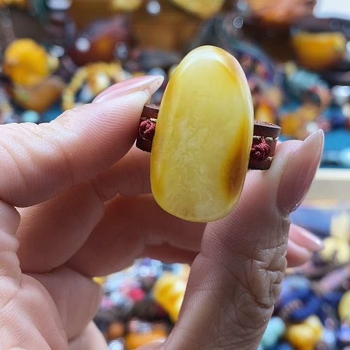 蜜蜡未镶嵌戒指戒指