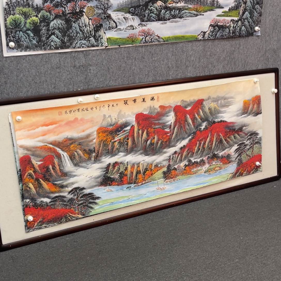 国画鸿运当头六尺画芯一幅