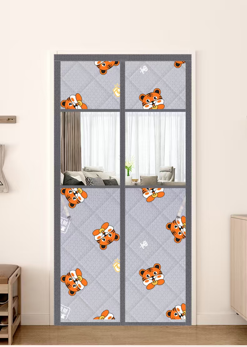 10印花加厚棉门帘家用空调保暖保温隔音防风隔断磁性自吸帘子