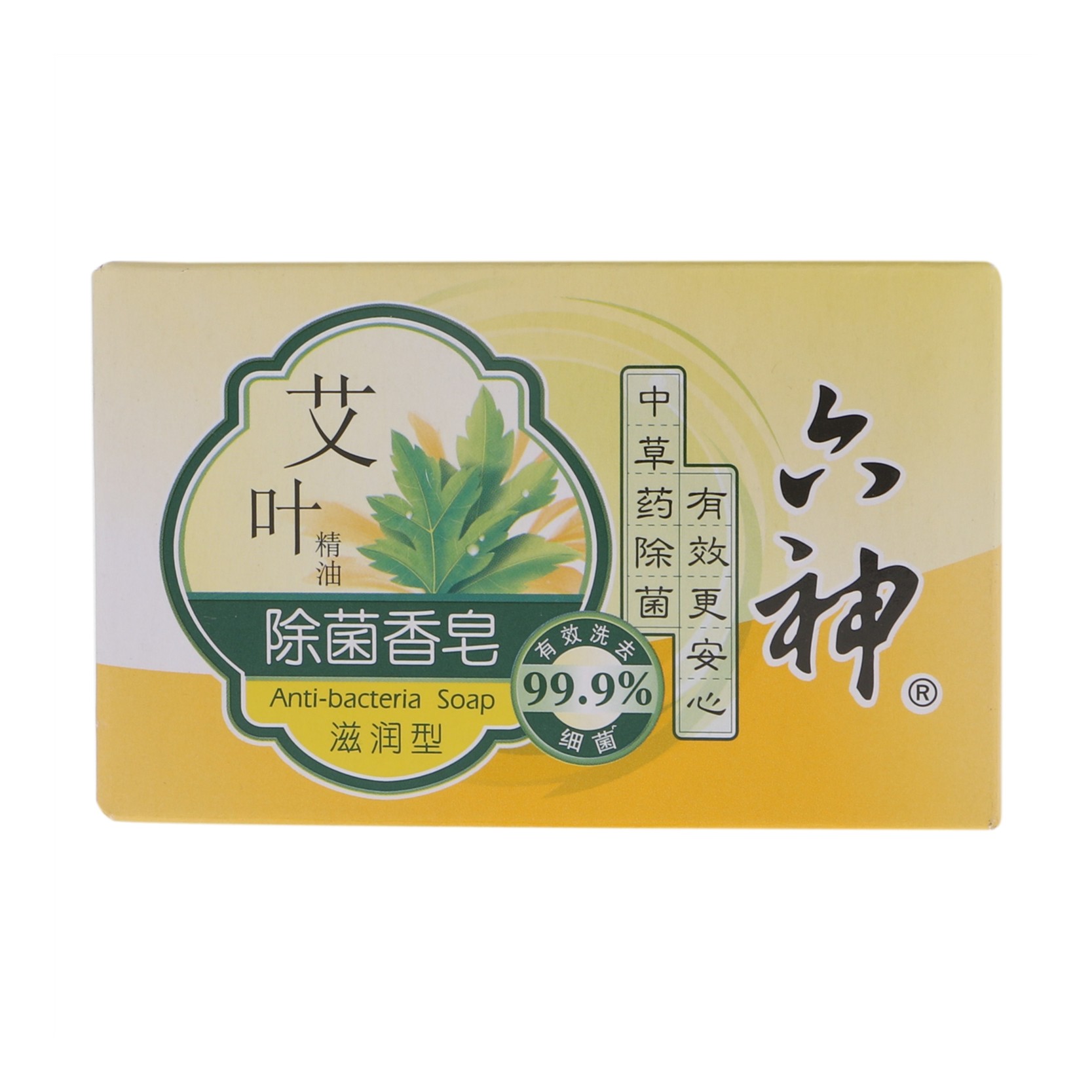 六神滋润型艾叶除菌香皂黄色 125g