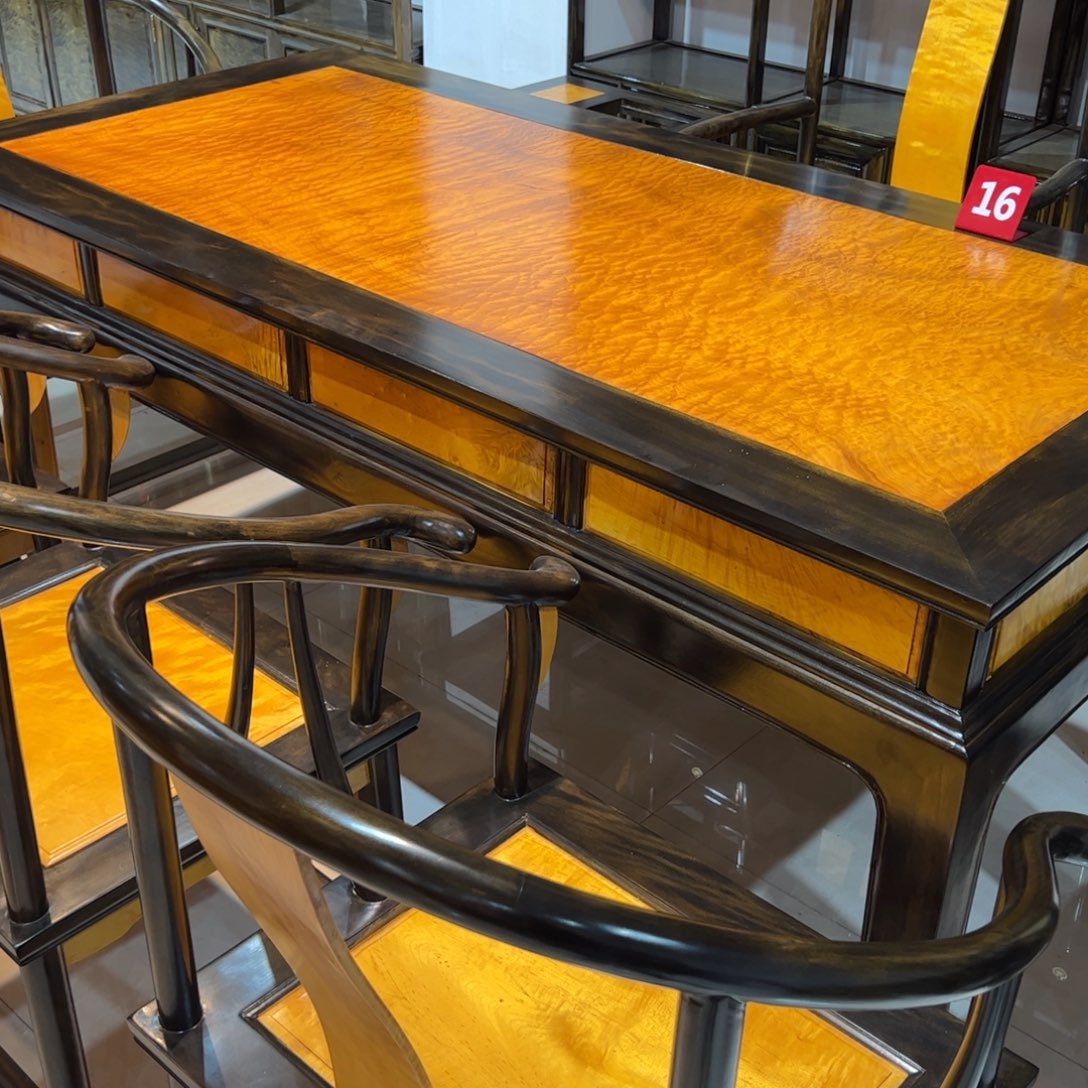 金丝楠庄*伟176茶桌7件套