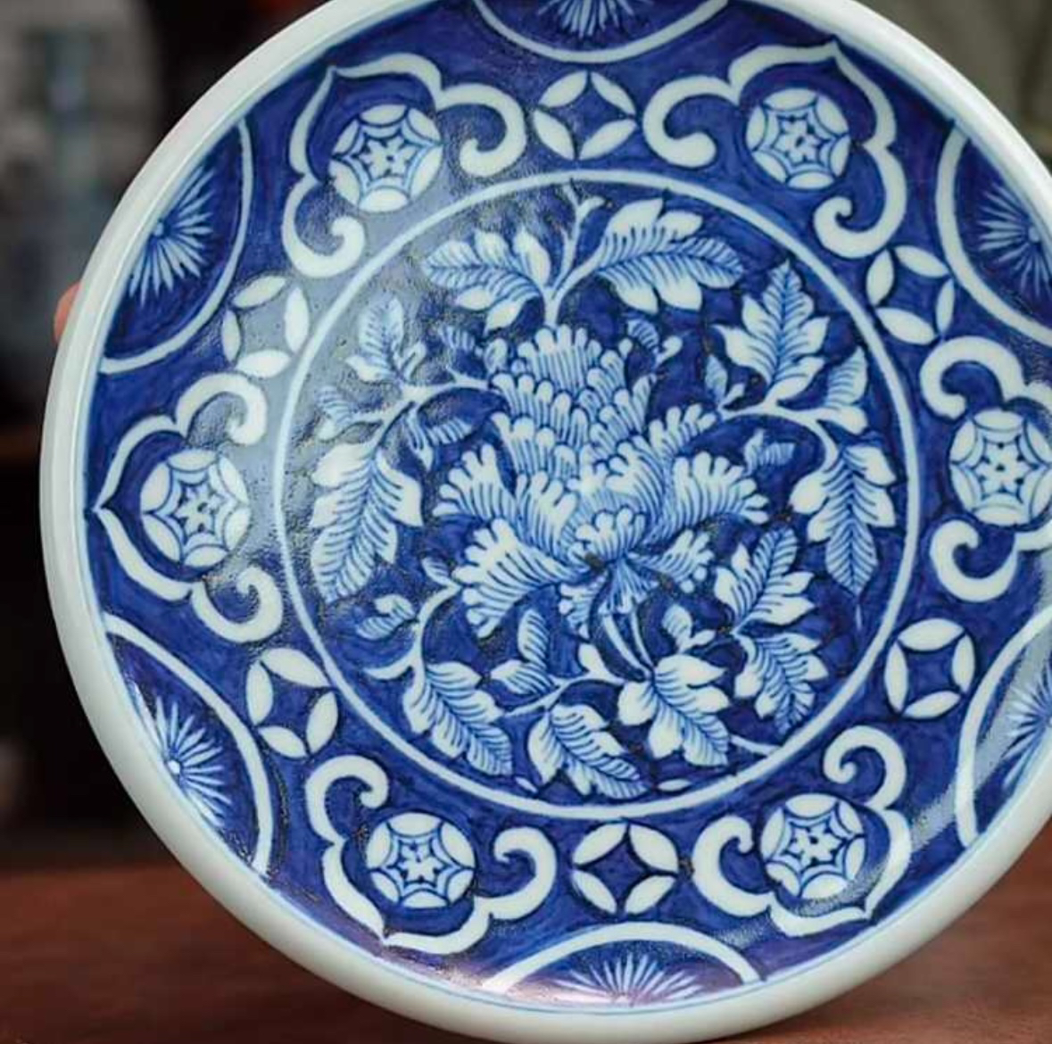 弘元珍藏缠枝花卉壶承茶具陶瓷中式小盘壶托青花青花瓷杯托缠枝莲