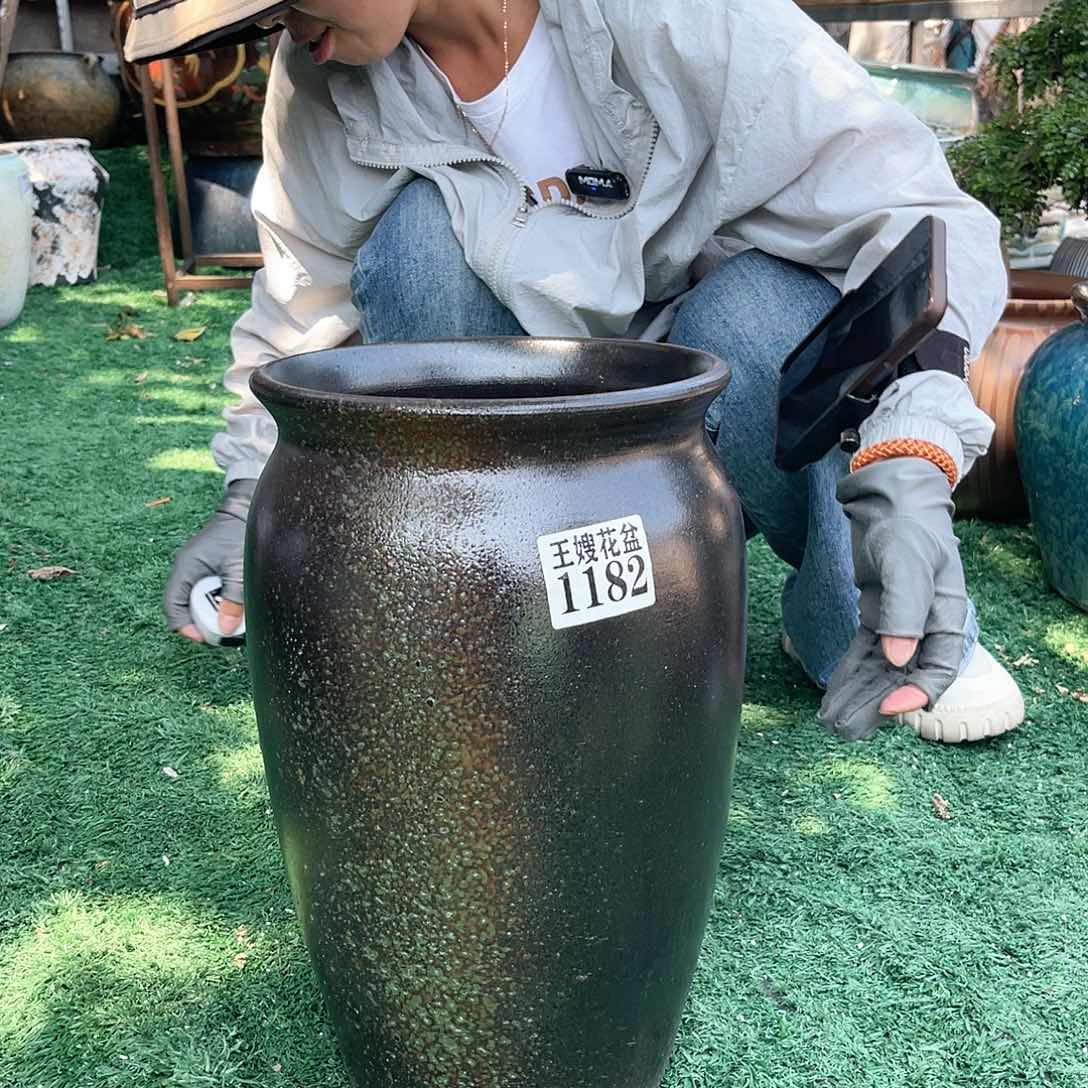 紫砂花盆王嫂花盆直播0529-1182高38口20