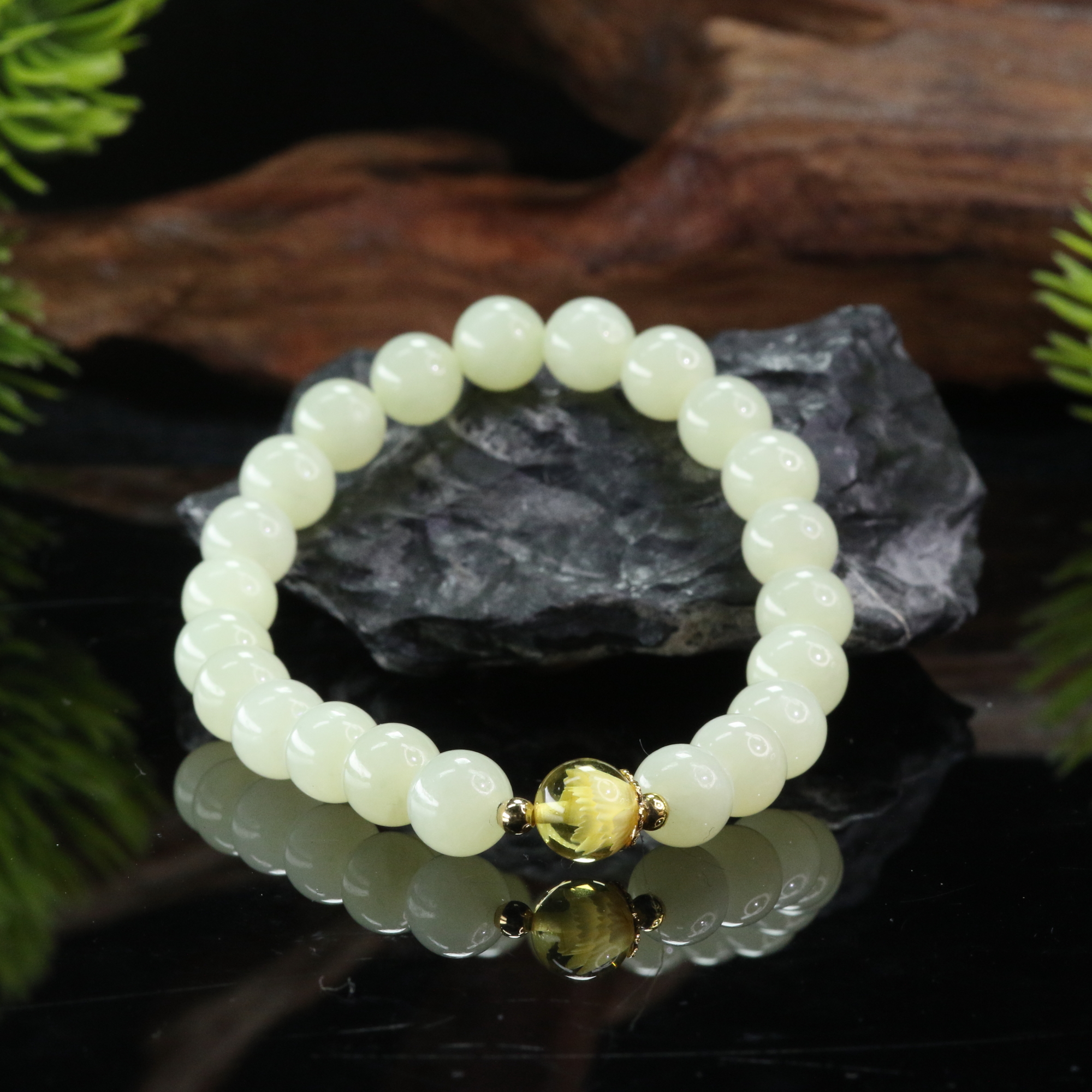 2和田玉蜂蜜水手串/400210北京中保拍卖