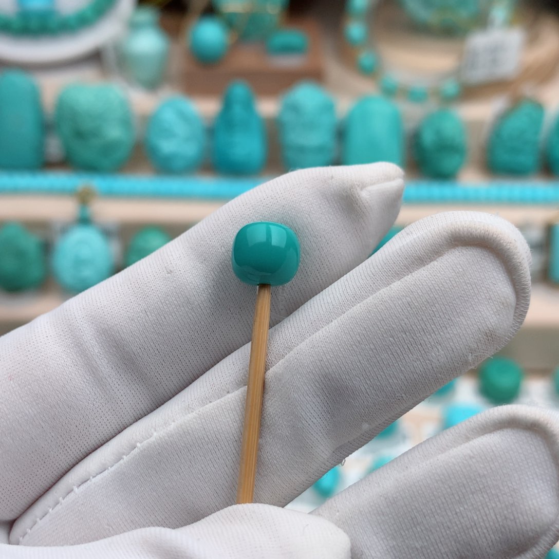 绿松石珠宝奇石未镶嵌8mm