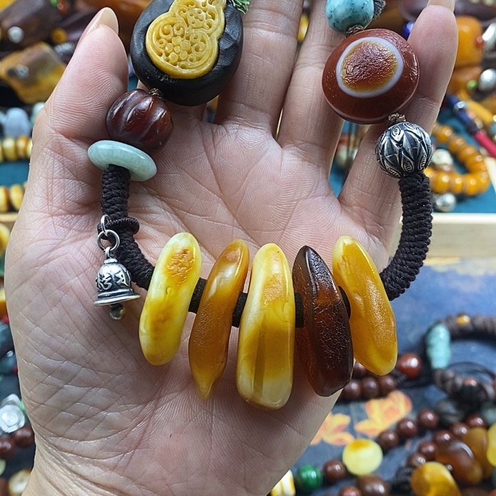 蜜蜡未镶嵌项链项链