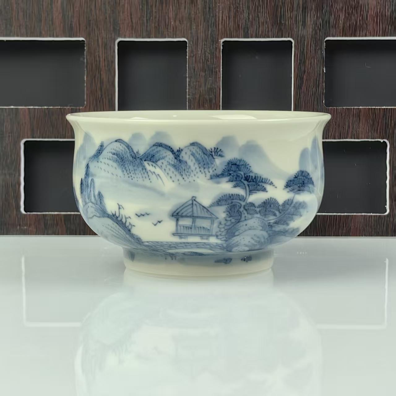 立勤堂 青花山水卢士杯 LQ471