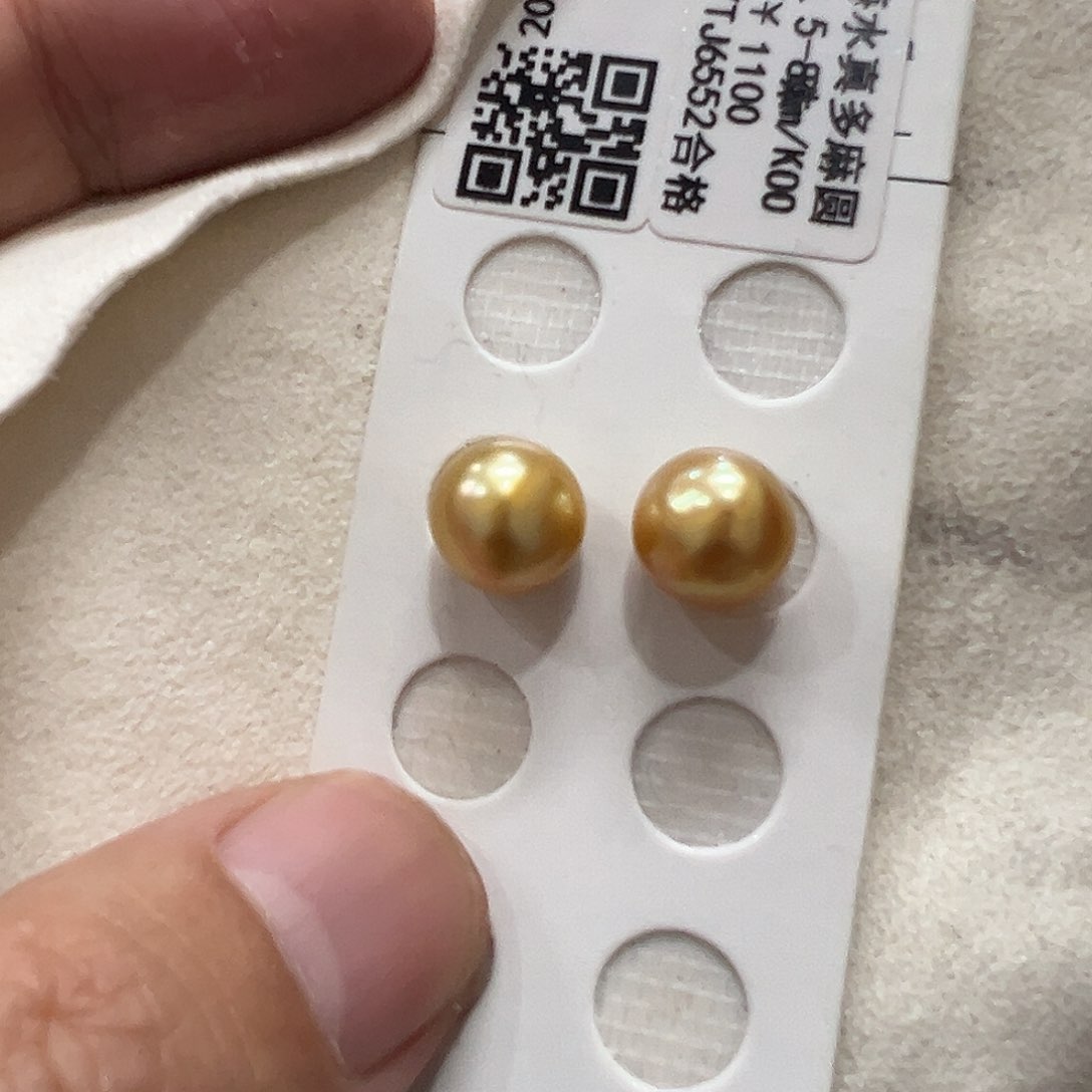 海水珍珠耳饰银S925镶嵌小*女