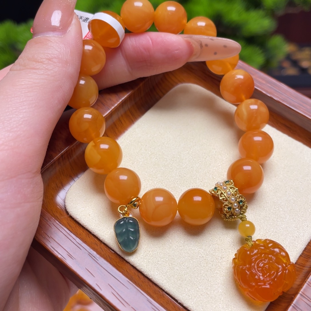 蜜蜡手链未镶嵌手串